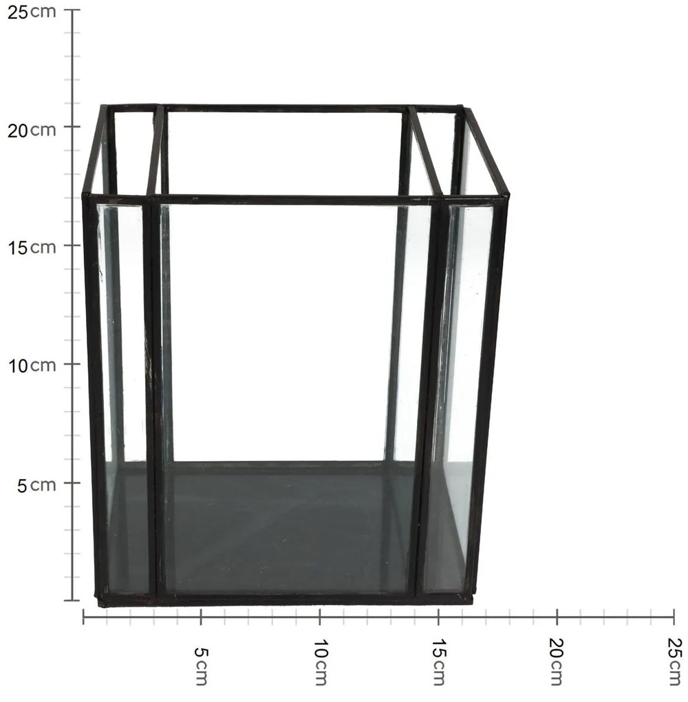 Κηροπήγιο Μαύρο Μέταλλο 18x13x21cm - 05150021 - 05150021