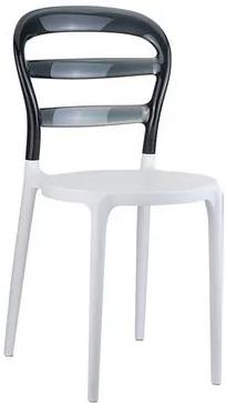 Καρέκλα Siesta Bibi-Λευκό-Μαύρο  (4 τεμάχια)