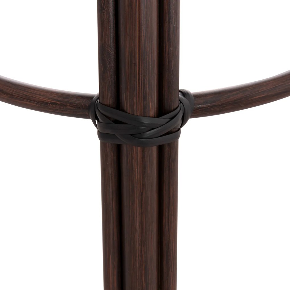 ΣΚΑΜΠΟ ΑΛΟΥΜΙΝΙΟΥ ΜΕΣ.ΥΨΟΥΣ CHINO HM6286.01 BAMBOO LOOK & TEXTILENE ΚΑΦΕ 43x43x65Υεκ (1 Τεμμάχια)