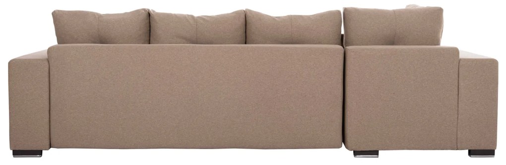 ΓΩΝΙΑΚΟΣ ΚΑΝΑΠΕΣ-ΚΡΕΒΑΤΙ ΜΕ ΑΠΟΘ.ΧΩΡΟ TRENDSTON HM3302.03L ΜΠΕΖ ΥΦΑΣΜΑ 298x177x95Υεκ