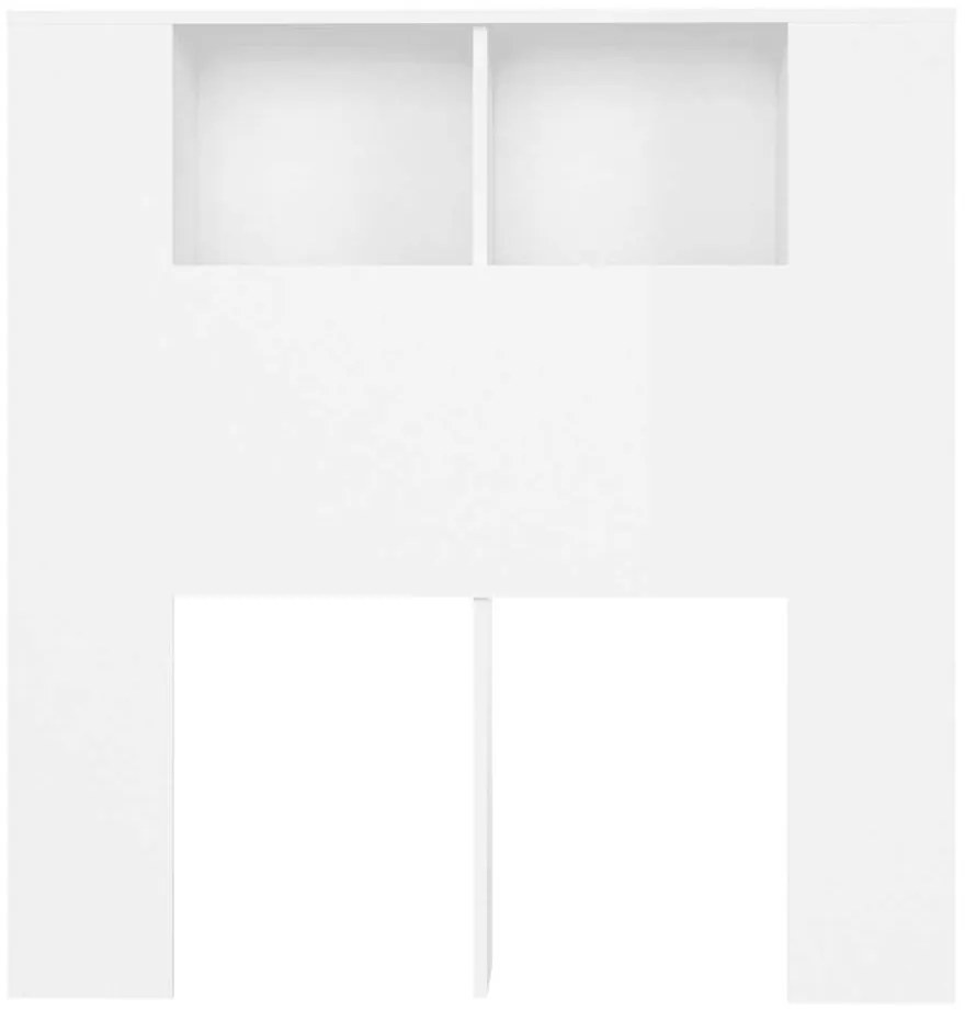 vidaXL Κεφαλάρι Με Αποθηκευτικό Χώρο Λευκό 100 x 18,5 x 102,5 εκ.