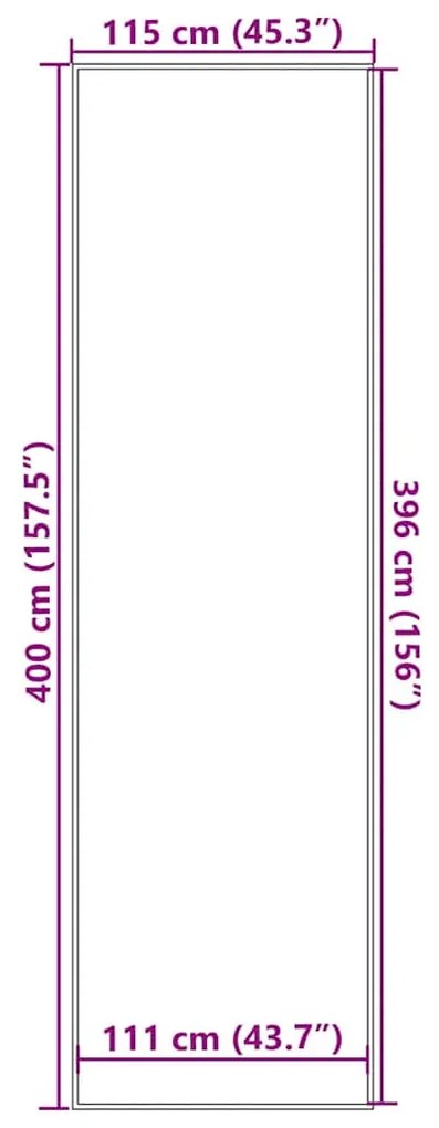 vidaXL Πατάκι Εισόδου Καφέ 115 x 400 εκ.
