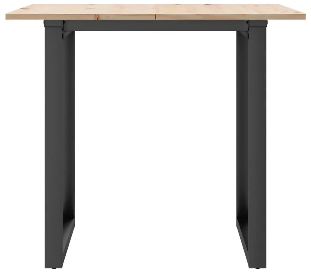 vidaXL Τραπέζι Τραπεζαρίας Πλαίσιο Ο Μασίφ Πεύκο/Ατσάλι