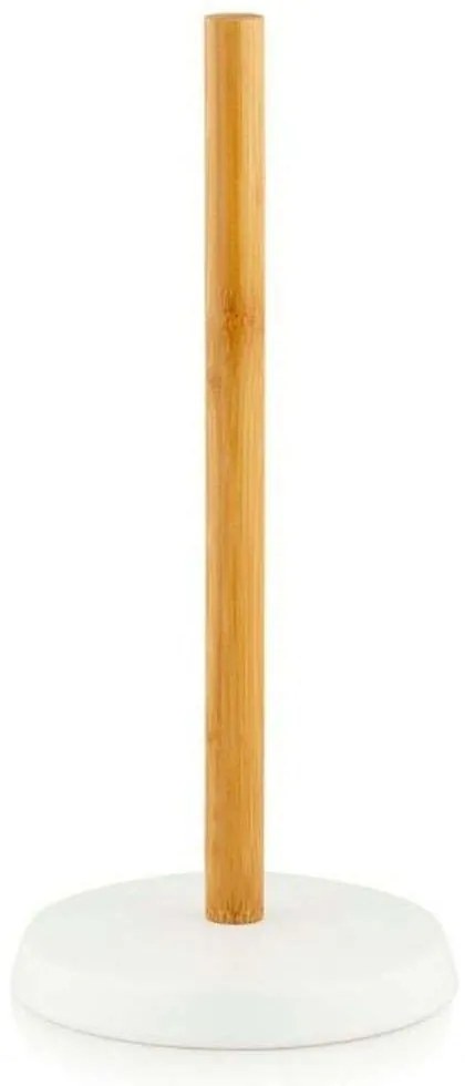 Βάση Χαρτιού Κουζίνας LBTAH-CC70120 Φ16x33cm White-Natural Andrea House Bamboo,Κεραμικό