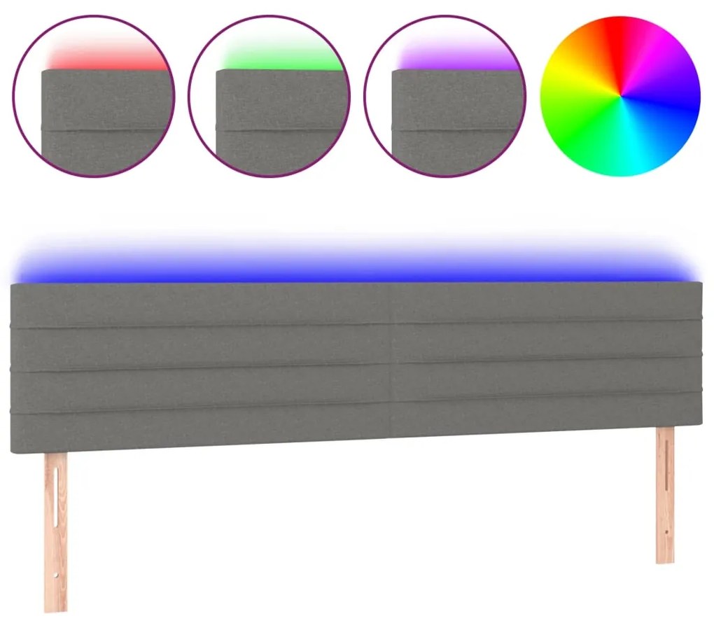 ΚΕΦΑΛΑΡΙ ΚΡΕΒΑΤΙΟΥ LED ΣΚΟΥΡΟ ΓΚΡΙ 180X5X78/88 ΕΚ. ΥΦΑΣΜΑΤΙΝΟ 3121767