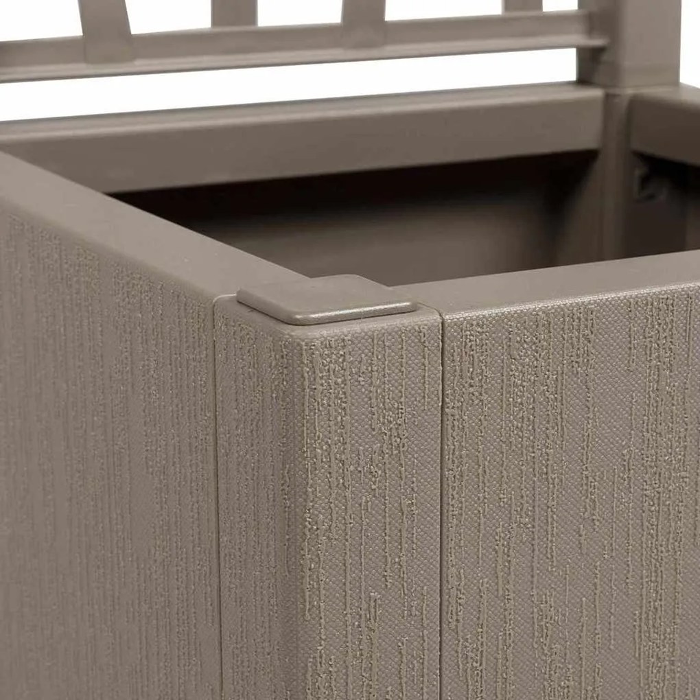 vidaXL Γλάστρα Κήπου Γκρι 36 x 36 x 140 εκ. Πολυπροπυλένιο