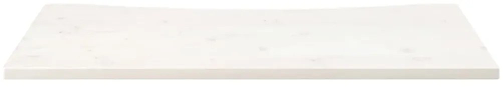 vidaXL Επιφάνεια Γραφείου Λευκή 100x50x2,5 εκ. από Μασίφ Ξύλο Πεύκου