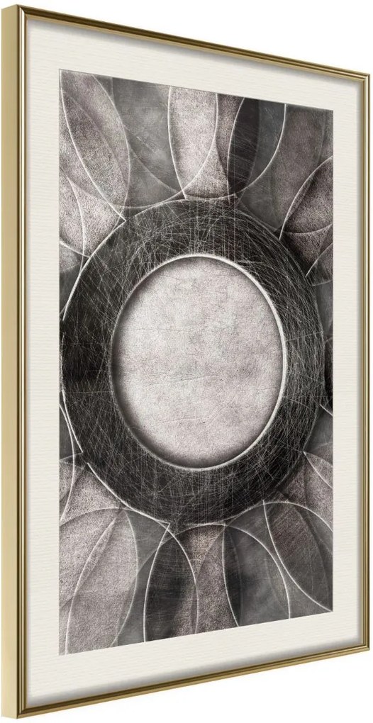 Αφίσα - Circles - 20x30 - Χρυσό - Με πασπαρτού