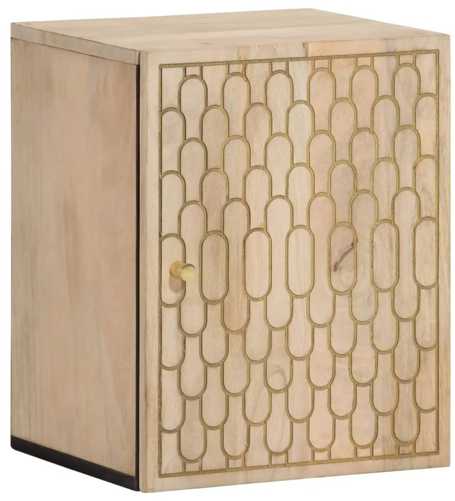 vidaXL Ντουλάπι Μπάνιου Επιτοίχιο 38x33x48 εκ. από Μασίφ Ξύλο Μάνγκο