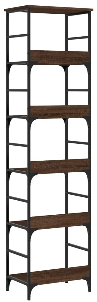 vidaXL Βιβλιοθήκη Καφέ Δρυς 50 x 33 x 188,5 εκ. Επεξεργασμένο Ξύλο