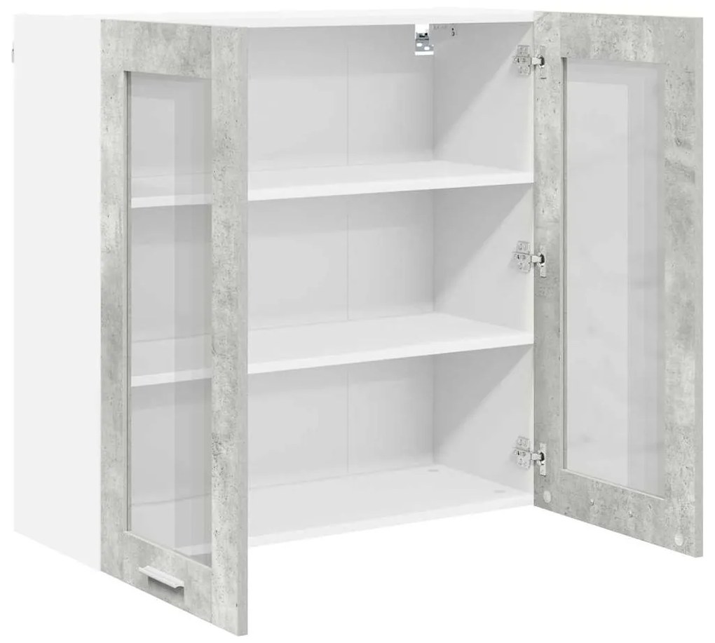 vidaXL Κρεμαστό ντουλάπι με αποθήκευση Σκυρόδεμα Γκρι 80 x 31 x 80 εκ.