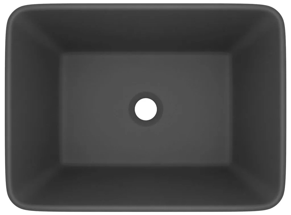 vidaXL Νιπτήρας Πολυτελής Σκούρο Γκρι Ματ 41 x 30 x 12 εκ. Κεραμικός