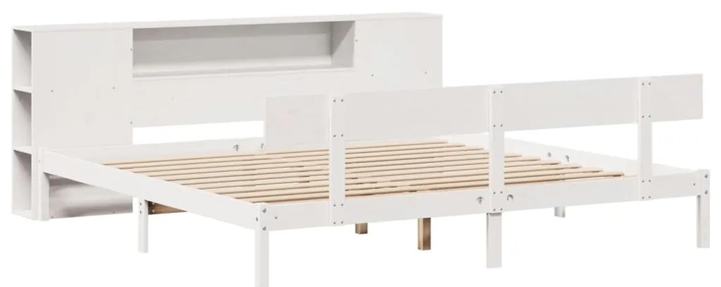vidaXL Κρεβάτι Βιβλιοθήκη Χωρίς Στρώμα 180x200 εκ Μασίφ Ξύλο Πεύκου