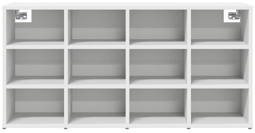 vidaXL Ντουλάπα Παπουτσιών Λευκό 103x30x51 εκ Επεξεργασμένο ξύλο