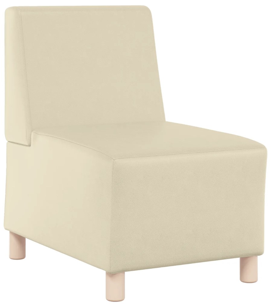 vidaXL Καναπέδες 3 pcs Κρεμ 55 x 74 x 82 εκ. Τεχνητό δέρμα