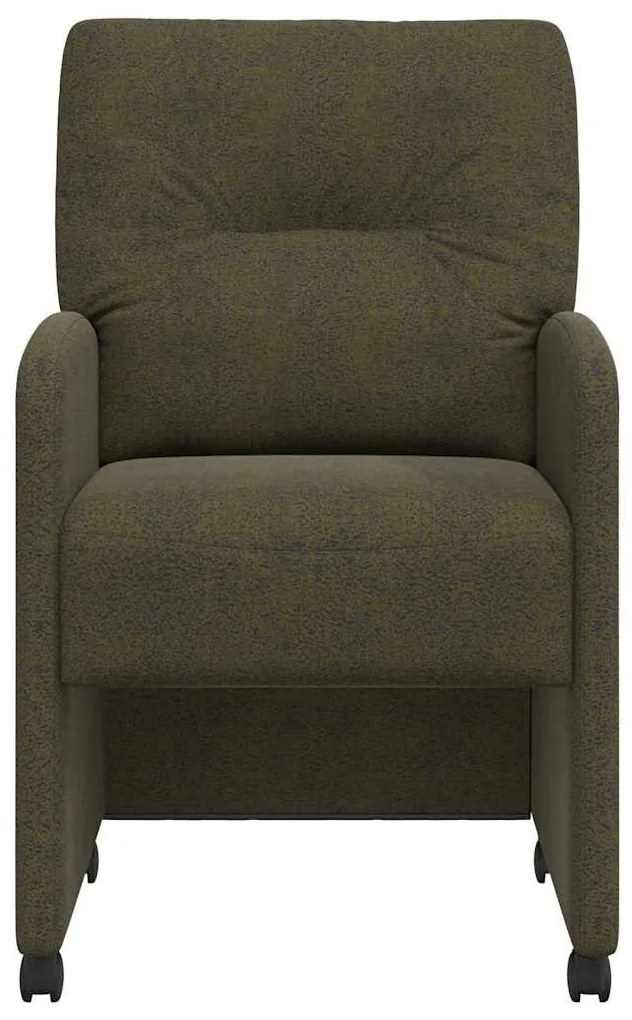 vidaXL Καρέκλες Φαγητού με Ρόδες με τροχούς 2 pcs Στρατιωτικό πράσινο