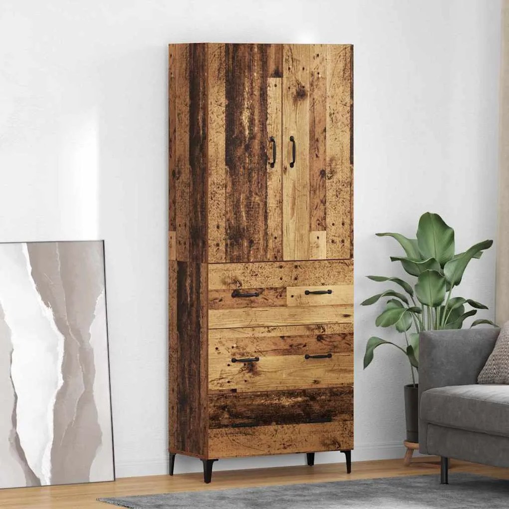 Highboard Παλιό Ξύλο 69,5 x 34 x 180 εκ. Επεξεργασμένο ξύλο