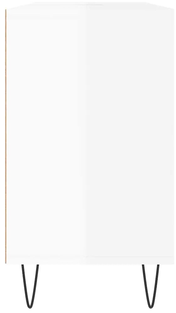 vidaXL Ντουλάπι Μπάνιου Γυαλ. Λευκό 80 x 33 x 60 εκ. από Επεξεργ. Ξύλο