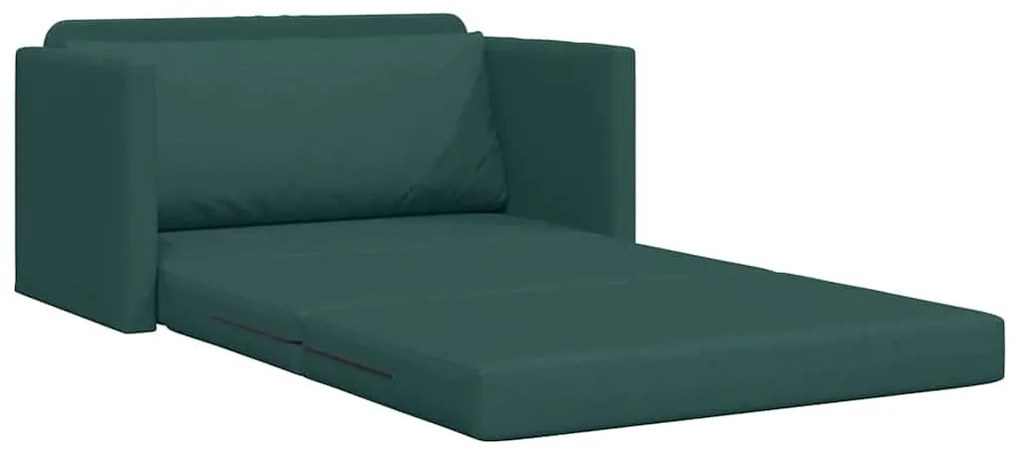 vidaXL Κρεβάτι καναπές Σκούρο πράσινο 124 x 71 x 78 εκ ύφασμα