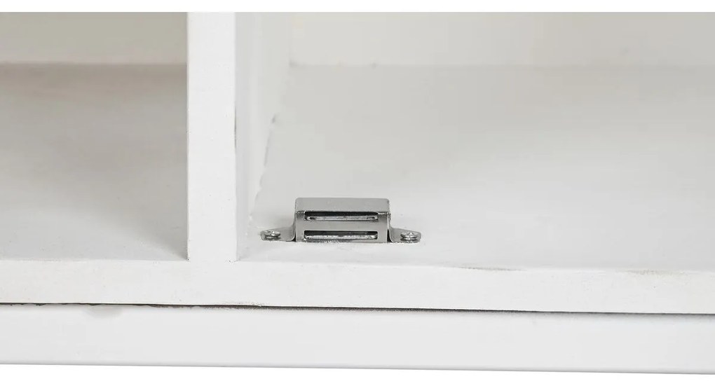 Τηλεόραση DKD Home Decor Χρυσό Μέταλλο Λευκό Ξύλο από Μάνγκο 120 x 40 x 60 cm