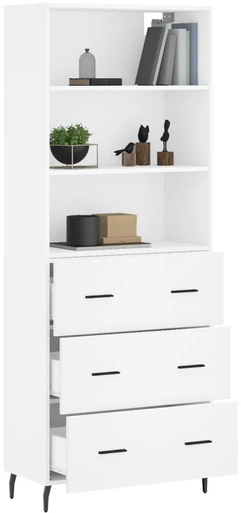 vidaXL Ντουλάπι Λευκό 69,5x34x180 εκ. από Επεξεργασμένο Ξύλο