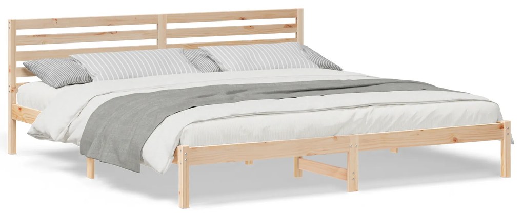 vidaXL Σκελετός Κρεβατιού Καφέ 180 x 210 cm Συμπαγές ξύλο πεύκου