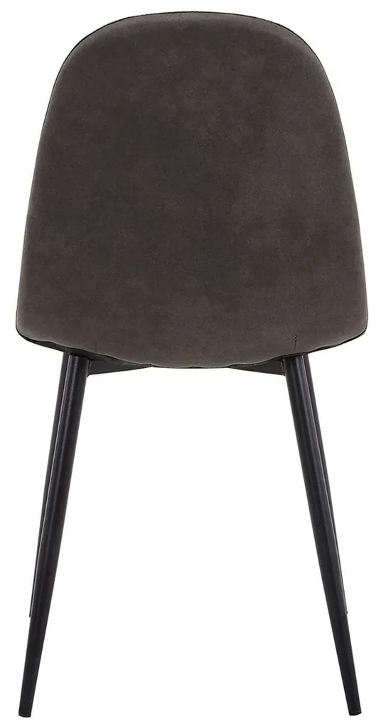 CELINA Καρέκλα Μέταλλο Βαφή Μαύρο, Ύφασμα Suede Γκρι 45x54x85cm