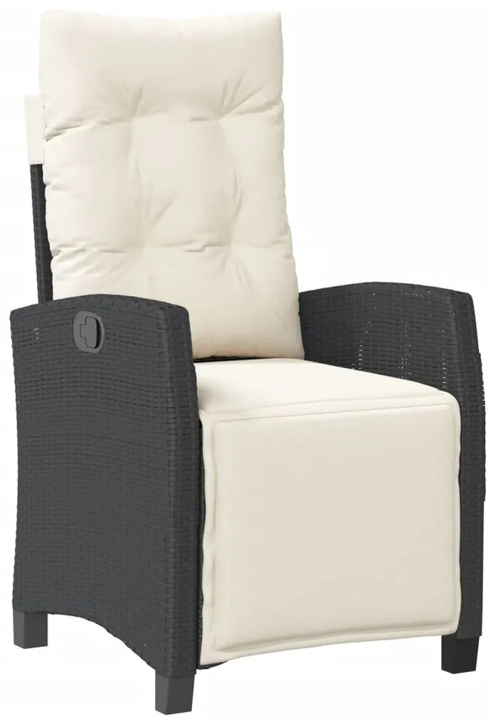 Σετ Τραπεζαρίας Κήπου 7 Τεμ. Μαύρο Συνθετικό Ρατάν με Μαξιλάρια 3212958