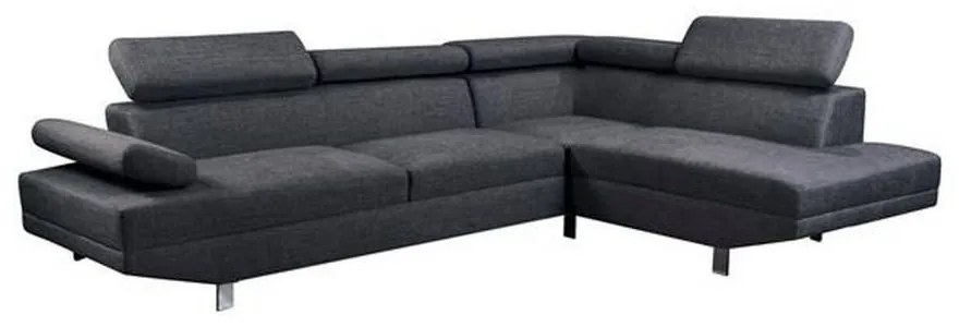 Καναπές Δεξιά Γωνία Sector Ε989,3R 268x196x79/H.84cm Anthracite Fabric