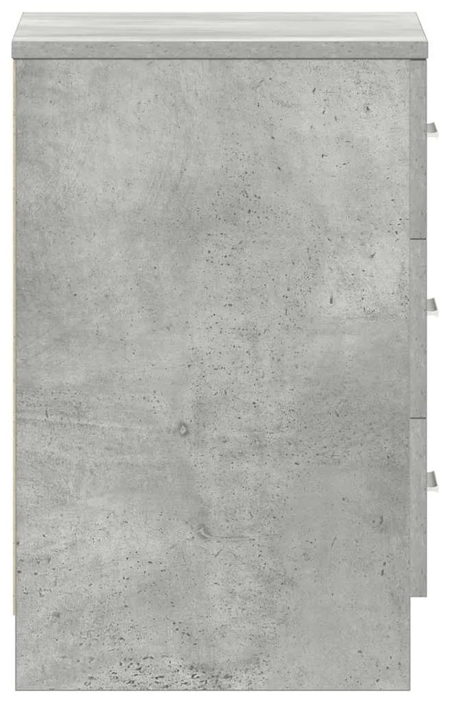 vidaXL Κομοδίνο Γκρι του Σκυροδέματος 38 x 35 x 56 εκ. από Επεξ. Ξύλο