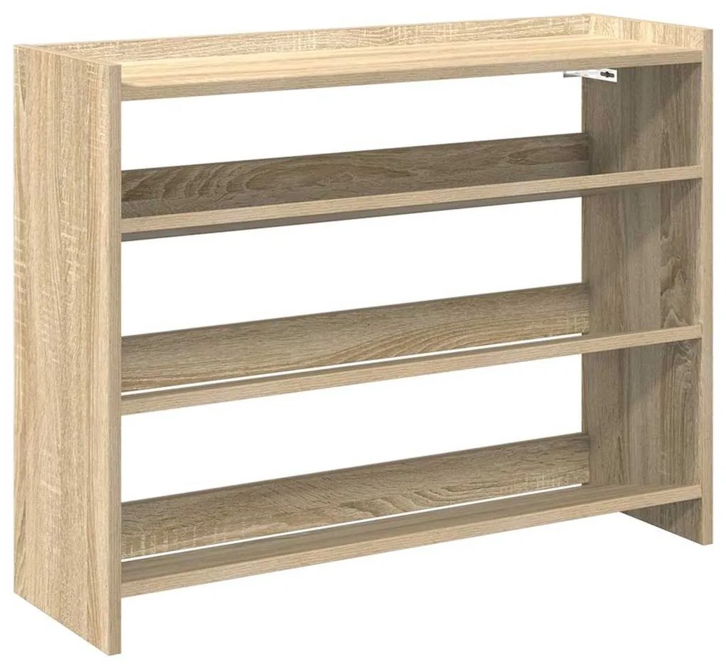 vidaXL Ράφι παπουτσιών  Sonoma Oak 80x25x62 cm Κατασκευασμένο ξύλο