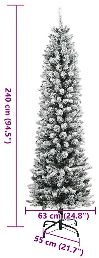 Χριστουγεννιάτικο Δέντρο Τεχνητό με 300 LED και Χιόνι 240 εκ. 3315772