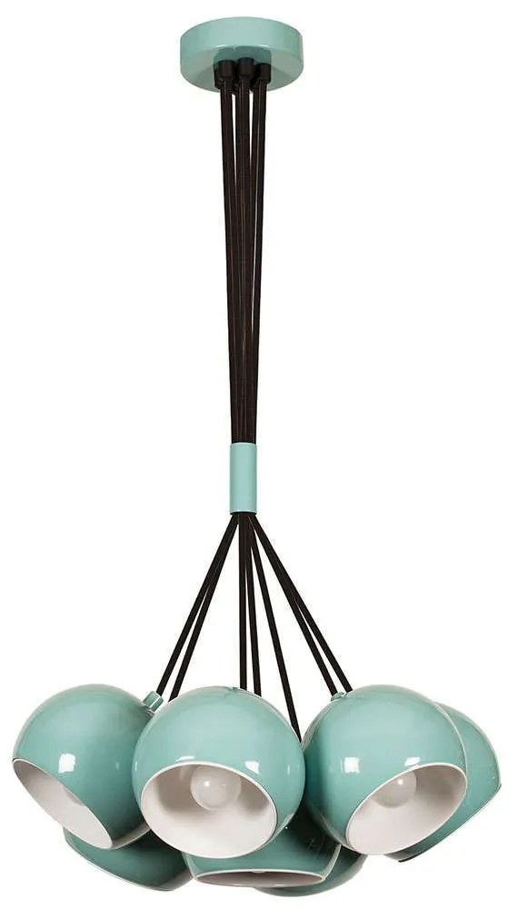 Φωτιστικό Οροφής Sivani 527ABY1733 Φ45x108cm 7xE27 40W Turquoise-White Opviq