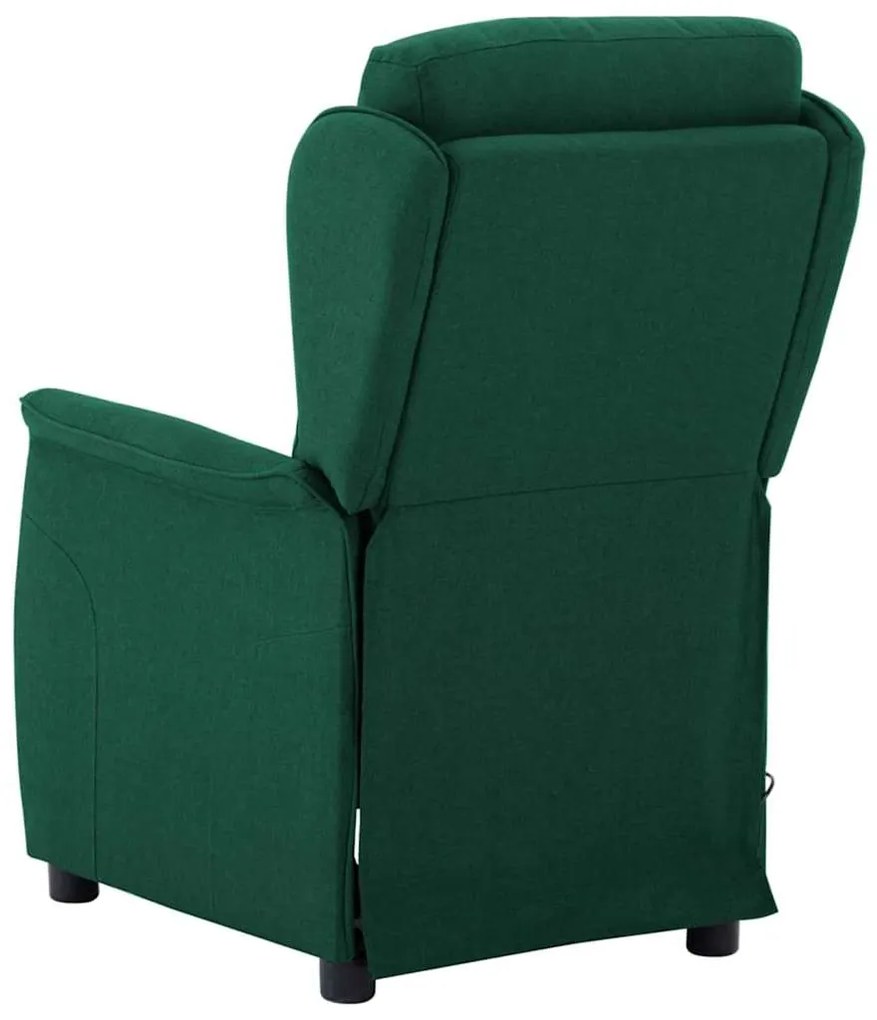 vidaXL Καρέκλα μασάζ Σκούρο Πράσινο 67.5 x 93.5 x 101.5 εκ ύφασμα