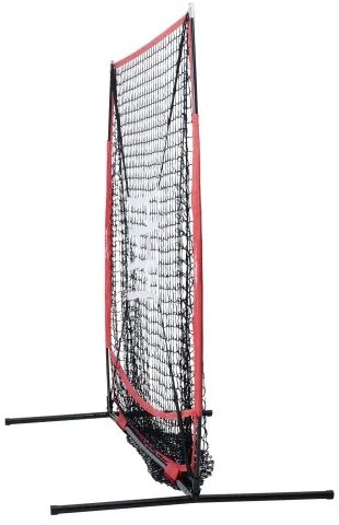 VEVOR 5x5 ft Baseball Softball Practice Net, Portable Baseball Training Net for Hitting Batting Catching Pitching, Backstop Baseball Equipment with Bow Frame, Carry Bag, Strike Zone, Ball, Batting Tee