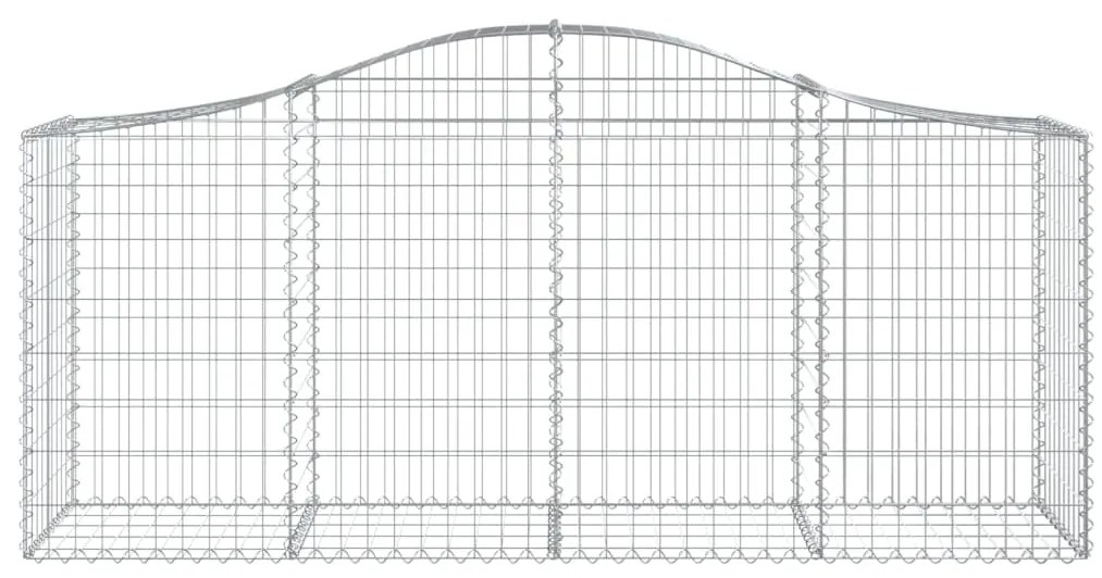 vidaXL Συρματοκιβώτια Τοξωτά 8 τεμ. 200x50x80/100 εκ. Γαλβαν. Ατσάλι