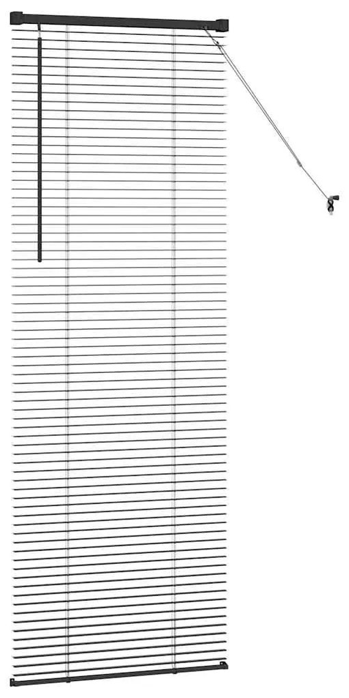 vidaXL Ρολό Παραθύρου με κουρτίνες Μαύρο Αλουμίνιο