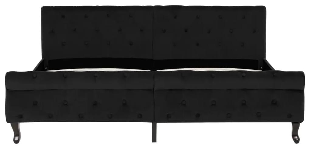 vidaXL Πλαίσιο Κρεβατιού Μαύρο 180 x 200 εκ. Βελούδινο