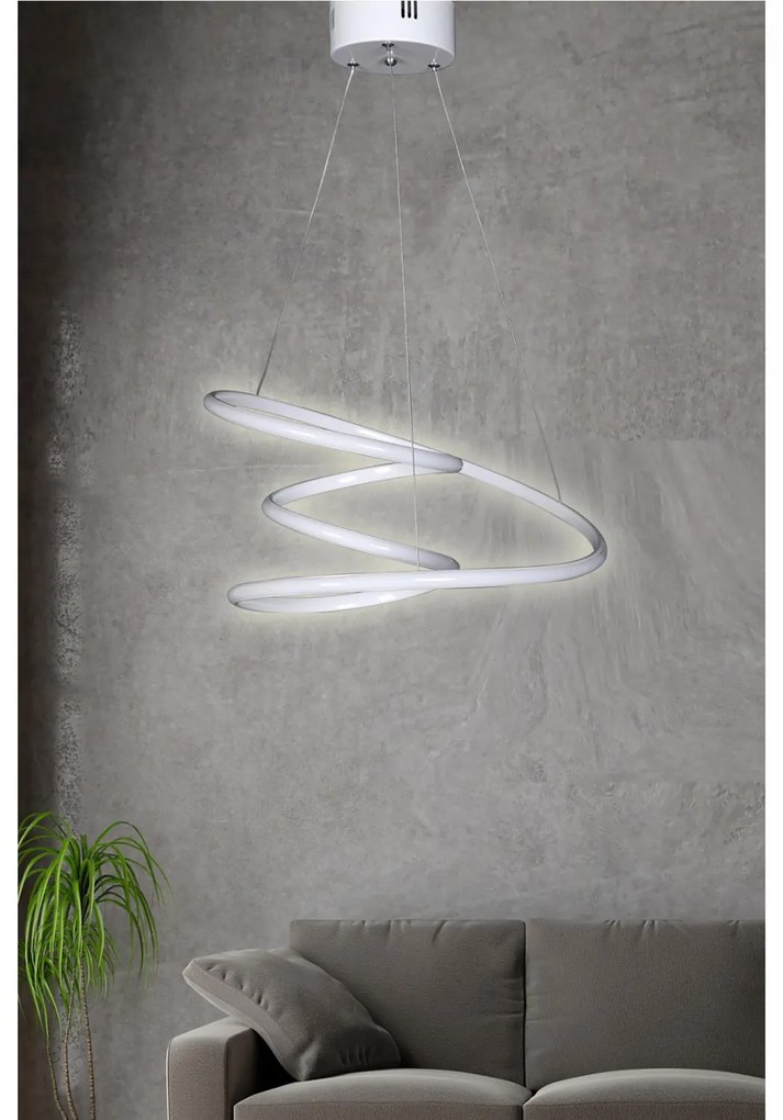 Φωτιστικό Οροφής LED C7521.01 σε Λευκό 52x66 εκ. 52x52x66 εκ.
