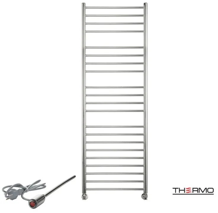 Thermo BELLAVIA Θερμαινόμενη πετσετοκρεμάστρα από ανοξείδωτο χάλυβα με ηλεκτρική λειτουργία 150x50cm Inox Brushed