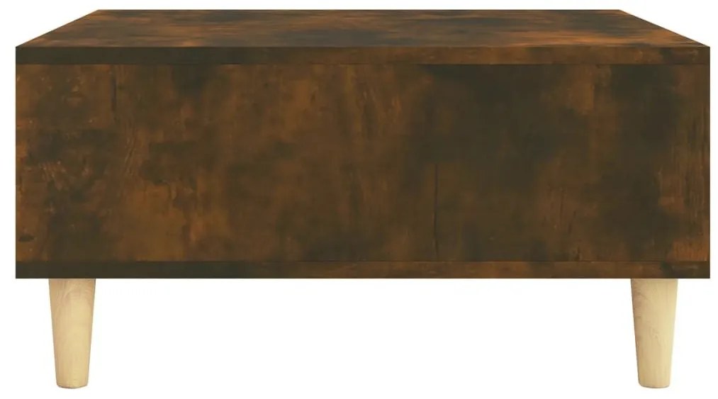Τραπεζάκι Σαλονιού Καπνιστή Δρυς 60x60x30 εκ. από Μοριοσανίδα - Καφέ