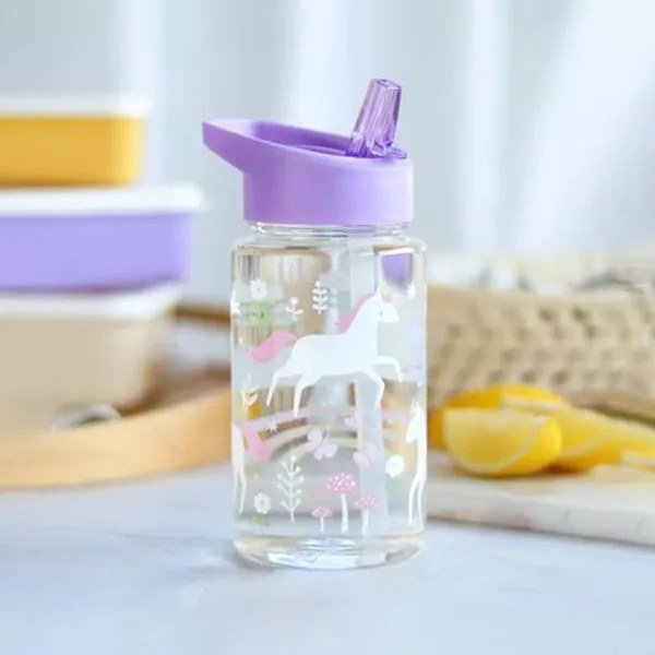 Παγούρι 450ml Με Καλαμάκι Α Little Lovely Company Unicorn Dreams DBUDPU86