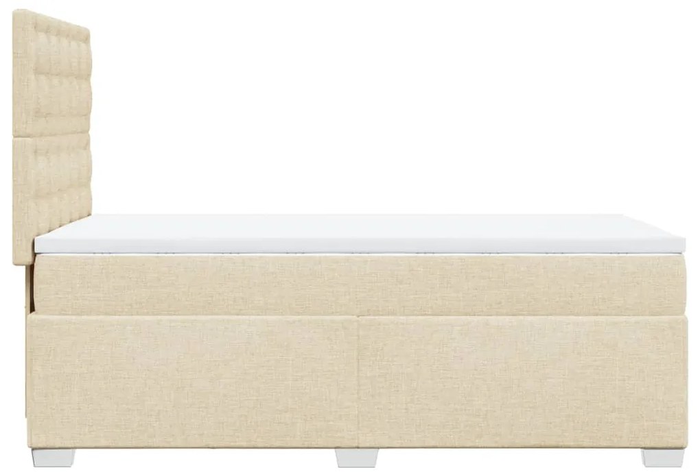 ΚΡΕΒΑΤΙ BOXSPRING ΜΕ ΣΤΡΩΜΑ ΚΡΕΜ 80 X 200 ΕΚ. ΥΦΑΣΜΑΤΙΝΟ 3290334