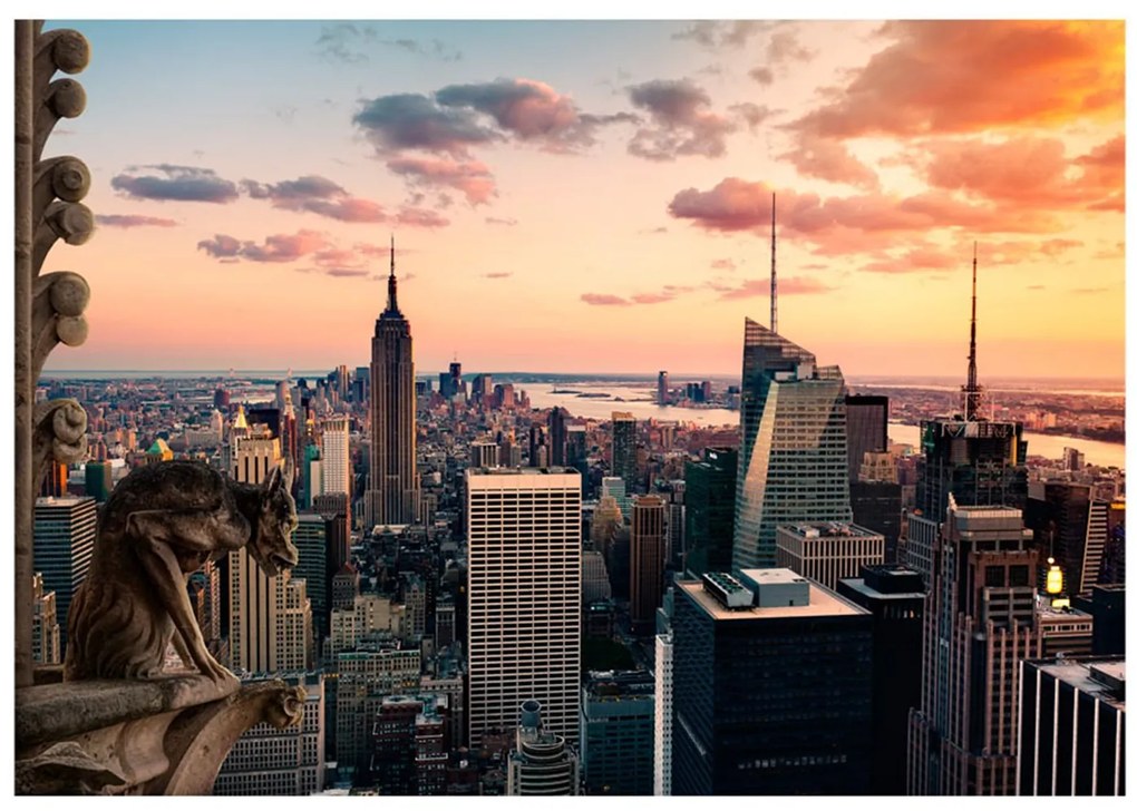 Φωτοταπετσαρία - New York: The skyscrapers and sunset 300x210