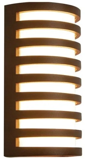 Απλίκα Φωτιστικό Τοίχου LED 10W IP65 3000K Καφέ E341 Zambelis-E341-Καφέ E341