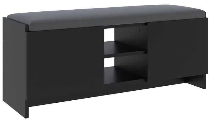 Παπουτσοθήκη Zulla Megapap χρώμα μαύρο 110x37x43εκ.