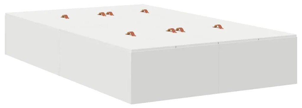vidaXL Κρεβάτι με αποθηκευτικό χώρο Λευκό 236.5 x 120 x 31.5 εκατοστά