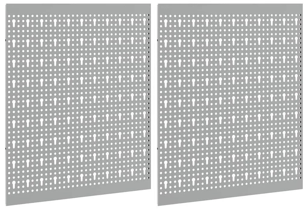 vidaXL Πάνελ Τοίχου Εργαλείων 2 pcs Γκρι 100 x 1 x 60 εκ