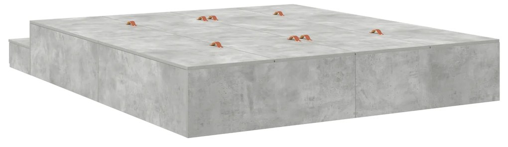 vidaXL Κρεβάτι Αποθήκευσης Γκρι 180x200 εκ