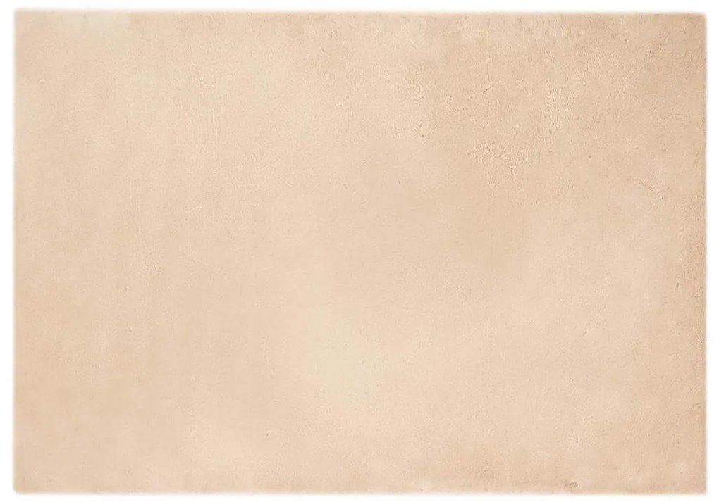 vidaXL Χαλιά Ψεύτικου Κουνελιού Olite Μπεζ 140 x 200 cm Πολυεστέρας